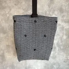 シューズ袋 ヌビ イブル ダークグレー ブラックハート ハンドメイド