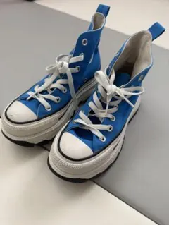 CONVERSE ブルー 厚底スニーカー