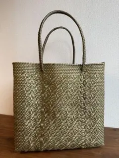 メキシコ 手編みのメルカドバッグSサイズ DIA GOLD　ゴールド　メタリック メキシコ 手編みのメルカドバッグSサイズ 無地 ゴールド メタリック