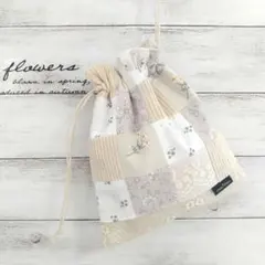 31. ハンドメイド＊巾着ポーチ パッチワーク