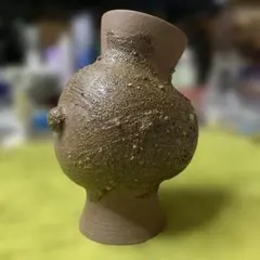 信楽焼】小河仁斎 作 耳付花入 共箱付 焼締 花瓶 - メルカリ