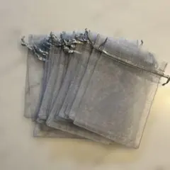シルバー グレーオーガンジー ギフト袋 ２０個　約15×11cm