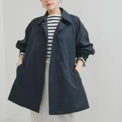 le cercle par rope ミドル丈トレンチコート　ネイビー　春コート