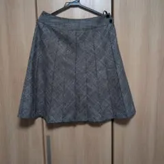 グレー系 フレアスカート ひざ丈