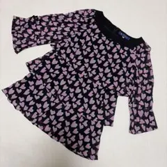 《美品》M'S GRACY ハート柄　七分袖チュニック 40のサムネイル