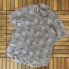 CHAPS チェック パッチワーク ボタンダウン 半袖 シャツ