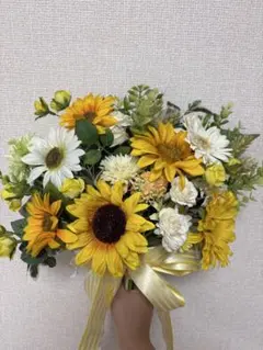 ウエディングブーケ ブートニア ひまわり