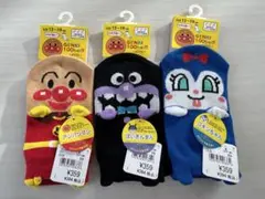 13~19cm パペット靴下3足セット　アンパンマン