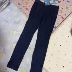 しまむら　冷感　ストレッチレギンス　デニム　Lサイズ 10部丈　ネイビー　紺色のサムネイル