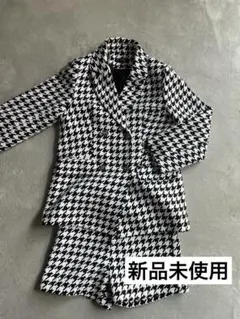 千鳥柄 テーラードジャケット セットアップ、ジャケット、ショートパンツ