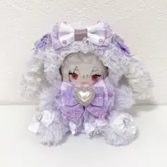 にじぱぺっと♡10cmサイズ ぬい服♡パープル♡おすわり♡たれみみうさぎちゃん♡