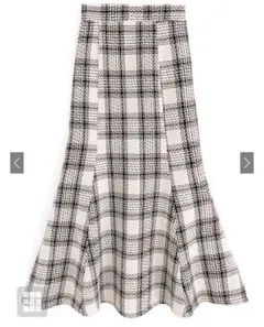 GRL チェック柄ツイードマーメイドスカート[gc230]