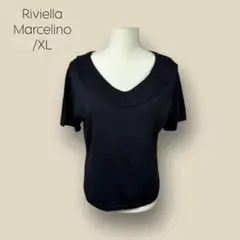1274★【Riviella Marcelino】　薄手　ニット　ブラック　XL