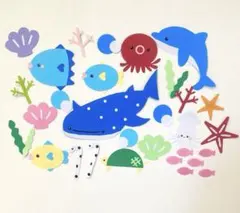 壁面飾り　夏　海の生き物　7月8月9月　大きめのサムネイル