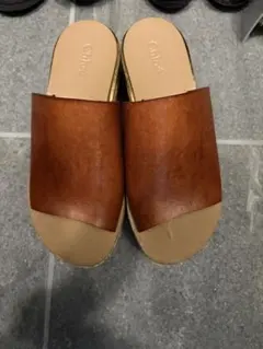 Chloe クロエ レザー コルクソール サンダルのサムネイル