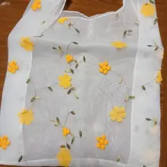 ダイソーチュールエコバッグ手提げとカーブス巾着２点セット