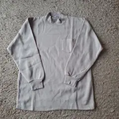 STAMPED ベージュ トレーナー裏起毛Mサイズ