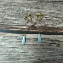 ゴールドメッキ ドロップイヤリング 天然石