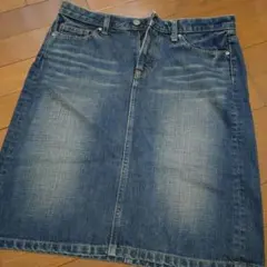 デニム台形スカート