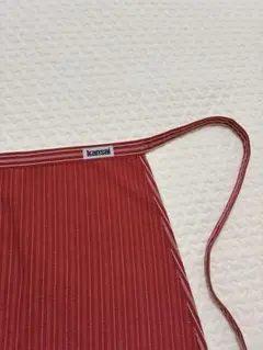 kansai エプロン ショート丈 レッド ストライプのサムネイル