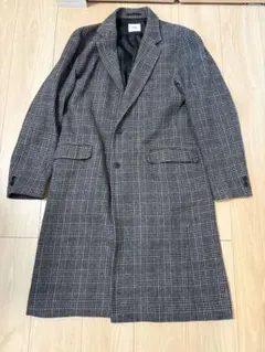 WHO'S WHO グレンチェック ロング丈 チェスターコート メンズ