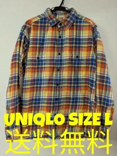 ぴ*か様 UNIQLO ユニクロ フランネルシャツ マルチカラー チェック柄 L