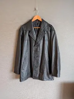 vintage本革 レザーテーラードジャケット　古着