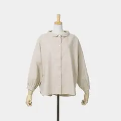 コイルナイン　綿ビエラ襟付きブラウス