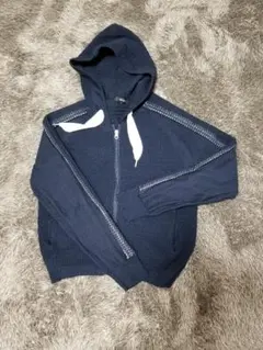 コムサ　紺色　パーカー　羽織り　L