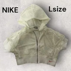 Nike ナイキ　メッシュパーカー L Y2K 半袖パーカー　クロップド丈