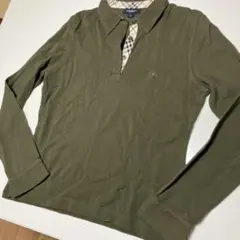 BURBERRY LONDON 長袖ポロシャツ カーキ