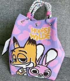 ズートピア　ニットバケットバッグ　ニック　ジュディ　キャラクターバッグ