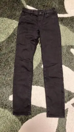 ユニクロ　ストレッチ　デニムパンツ　ブラック　 キッズ 150cm