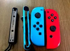 【動作未確認】Switch Joy-Con 左右セット ストラップ2本付 純正