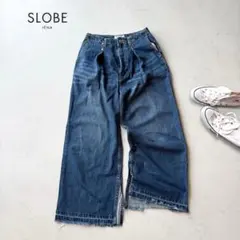 【スローブイエナ】人気 LE DENIM ワイドデニム 38 スリット フリンジのサムネイル