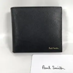 未使用に近い Paul Smith ポールスミス 二つ折り財布 マルチストライプ