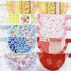 トリミングチョーカー　10枚　お花　アソート　フリルスタイ(A-60)