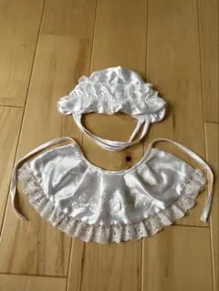 お宮参り　スタイ　襟　帽子　2点セット