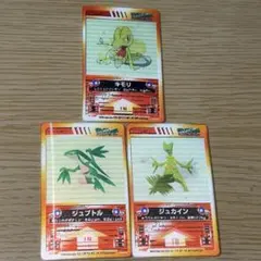 ポケモン ポロックラムネカード　キモリ　ジュプトル　ジュカイン　セット　レトロ