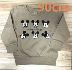 ディズニー　ミッキー　トレーナー　裏起毛