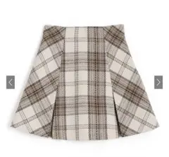 最終値下げ‼️ GRL インパン裏地付きチェック柄プリーツスカート［tu963
