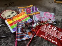 E-girls ライブ　グッズ　銀テープ　金テープ