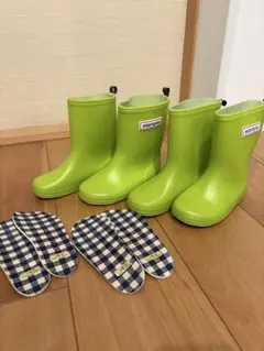 stample レインブーツ ライム16cm2足セットのサムネイル