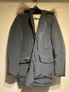 Hazzys ダウンジャケット グレー ファー付き