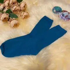 新作！靴下　青緑ソックス　プレゼントやお揃いでも！シンプル　まとめ買い