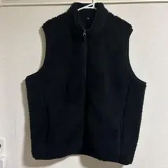 UNIQLO ユニクロ　レディース　メンズ　フリース　ベスト　黒　XL