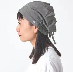 ケア帽子　ターバン帽子 ワッチキャップ 綿100% カフェ帽子　ブラック　新品