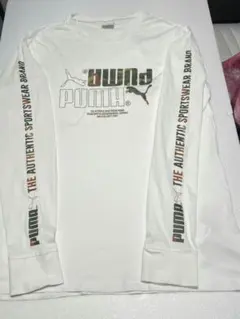 PUMA ホワイト ロングスリーブ Tシャツ XL