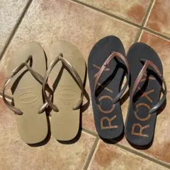 Havaianas ROXY ビーチサンダル ベージュのサムネイル