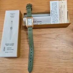 TIDEWAY レザー時計 スクエアフェイス TAN